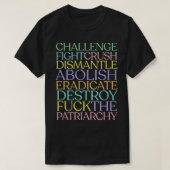 Challenge Fight Crush Ontmantelen Afschaffen Uitro T-shirt (Design voorkant)