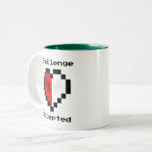 Challenge geaccepteerde koffie Mok (Voorkant links)