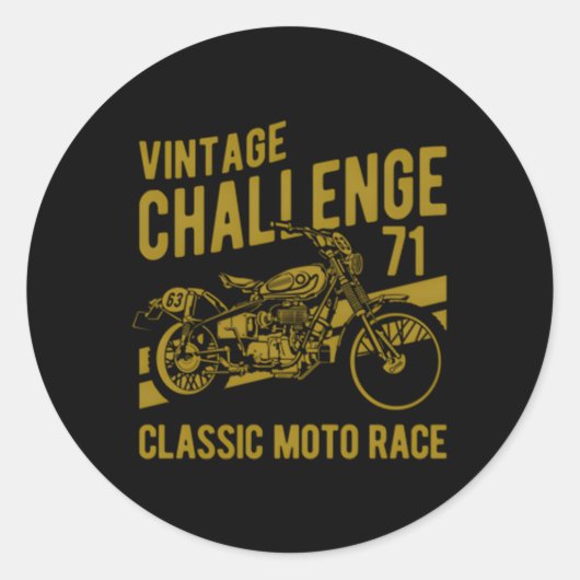 Challenge Motorcycle Race Ronde Sticker (Voorkant)