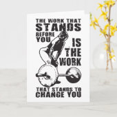 CHALLENGE - Women's Workout Motivatie Kaart (Gele Bloem)