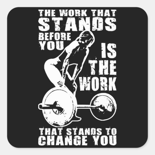 CHALLENGE - Women's Workout Motivatie Vierkante Sticker (Voorkant)