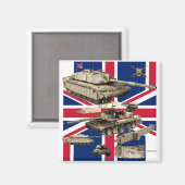 Challenger 2 foto van tank magneet (Voorkant / Achterkant)