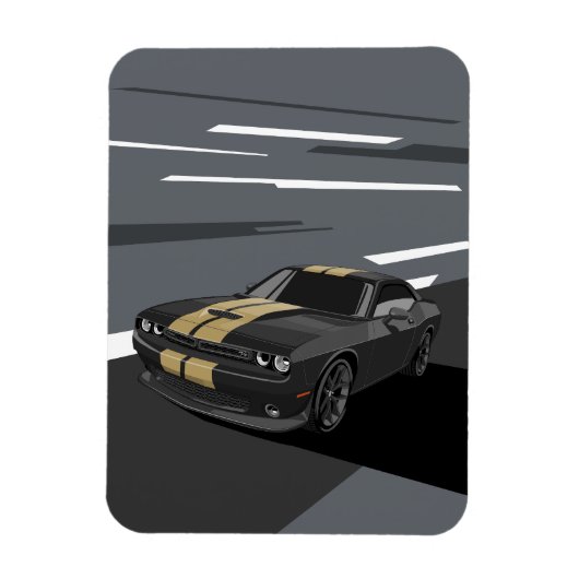 Challenger Black Magneet (Verticaal)