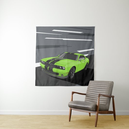 Challenger Green Wandkleed (In situ)