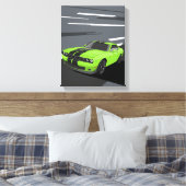 Challenger Groen Canvas Afdruk (Insitu (Slaapkamer))