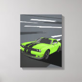 Challenger Groen Canvas Afdruk (Voorkant)