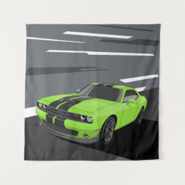 Challenger Groen Wandkleed