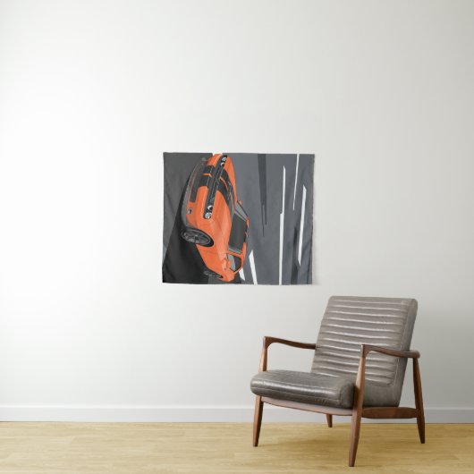 Challenger Orange Wandkleed (In Situ (horizontaal))