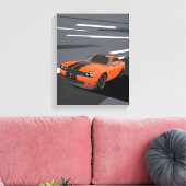 Challenger Oranje Canvas Afdruk (Insitu (Woonkamer))