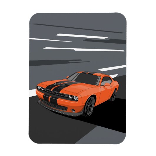 Challenger Oranje Magneet (Verticaal)