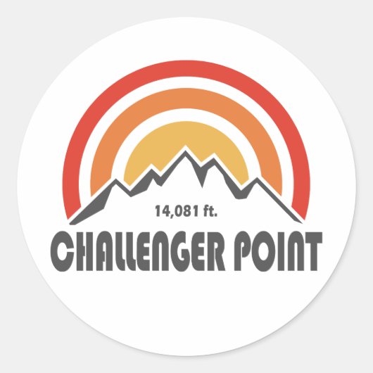Challenger Point Ronde Sticker (Voorkant)