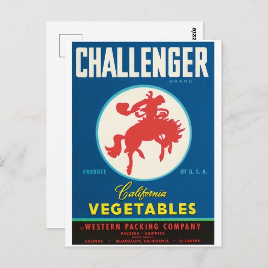 Challenger Rodeo Salinas El Centro Guadalupe CA Briefkaart (Voorkant / Achterkant)