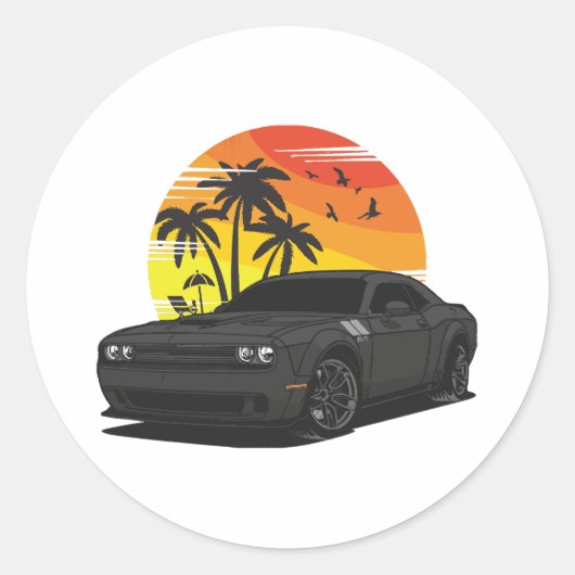 Challenger Ronde Sticker (Voorkant)