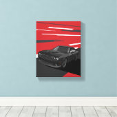 Challenger RT zwart Canvas Afdruk (Insitu (Houten vloer))