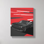 Challenger RT zwart Canvas Afdruk (Voorkant)