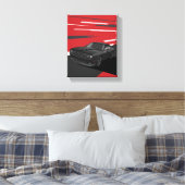 Challenger RT zwart Canvas Afdruk (Insitu (Slaapkamer))