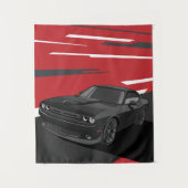 Challenger RT zwart Wandkleed (Voorkant)