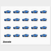Challenger SRT8 Blue-Black Car Ronde Sticker (Vel)