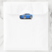 Challenger SRT8 Blue-Black Car Ronde Sticker (Tas)