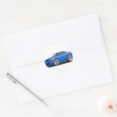 Challenger SRT8 Blue-Black Car Ronde Sticker (Envelop)