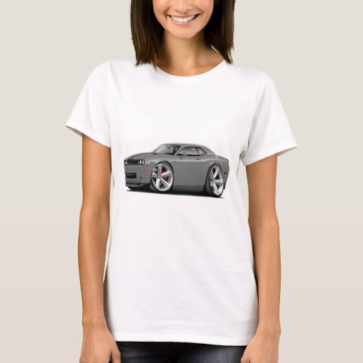 Challenger SRT8 grijs-zwarte auto T-shirt (Voorkant)