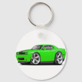 Challenger SRT8 Limoen-zwarte auto Sleutelhanger (Voorkant)