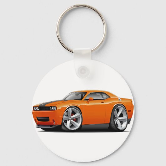 Challenger SRT8 Oranje-Black auto Sleutelhanger (Voorkant)