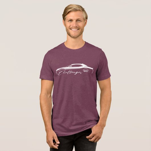 Challenger SRT T-Shirt. Tri-Blend Shirt (Voorkant volledig)