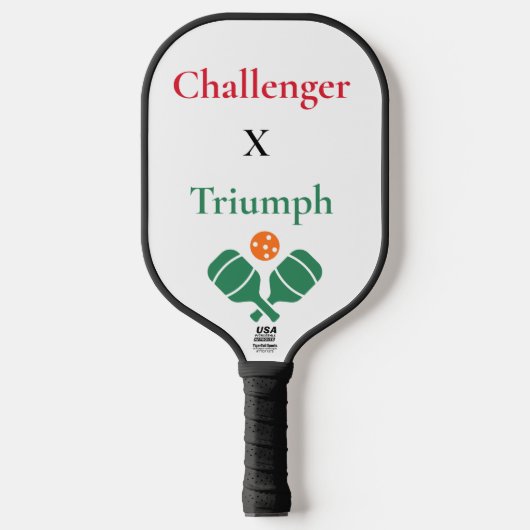 Challenger X Triumph Minimalistische Pickleball Pa Paddle (Voorkant)