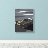 Challenger Zwart Canvas Afdruk (Insitu (Houten vloer))