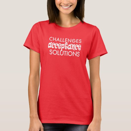 challenges acceptance solutions t-shirt 25 (Voorkant)