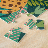 Challenging Watercolor Jungle Jigsaw Puzzle Legpuzzel (Zijkant)