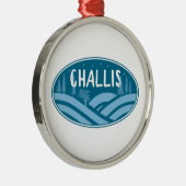 Challis Idaho Outdoors Metalen Ornament (Rechts)