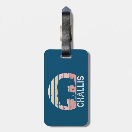 Challis Idaho Retro Beer Bagagelabel (Achterkant verticaal)