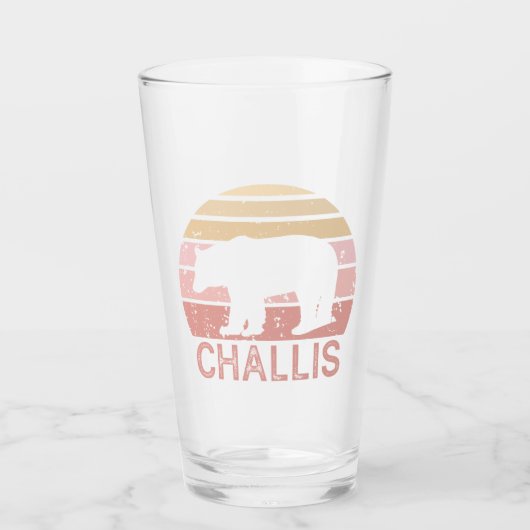 Challis Idaho Retro Beer Glas (Voorkant)