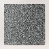 Challuitdagende Chaos Monochrome Black White Geome Legpuzzel (Horizontaal)