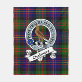 Chalmers Clan Badge Tartan Pset Fleece Deken (Voorkant)