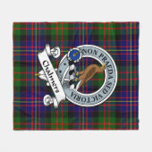Chalmers Clan Badge Tartan Pset Fleece Deken (Voorkant (Horizontaal))
