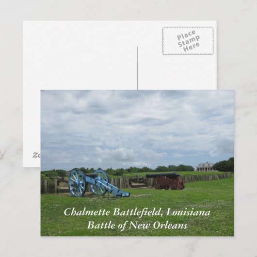 Chalmette Battlefield Briefkaart (Voorkant / Achterkant)
