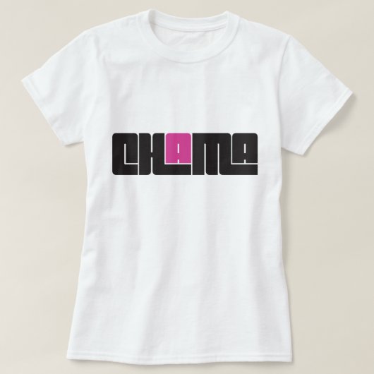 Chama Black en Pink T-Shirt (Design voorkant)