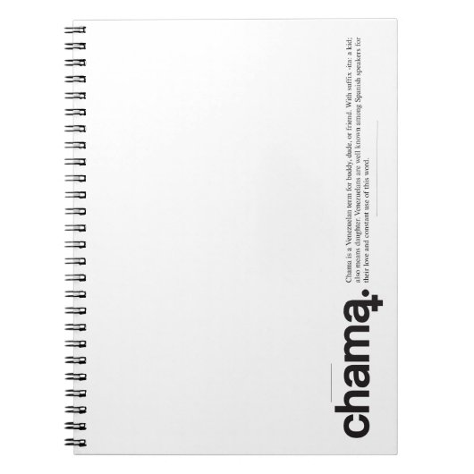 Chama Black en White Notitieboek (Voorkant)