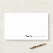 Chama Black en White Post-it Notes (Op bureau)