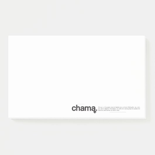Chama Black en White Post-it Notes (Voorkant)