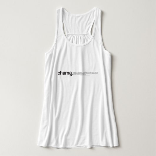 Chama Black en White Tanktop (Design voorkant)