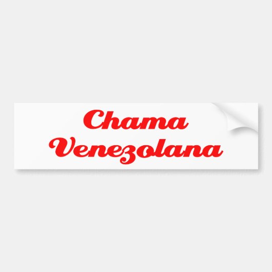 Chama Venezolana Bumpersticker (Voorkant)