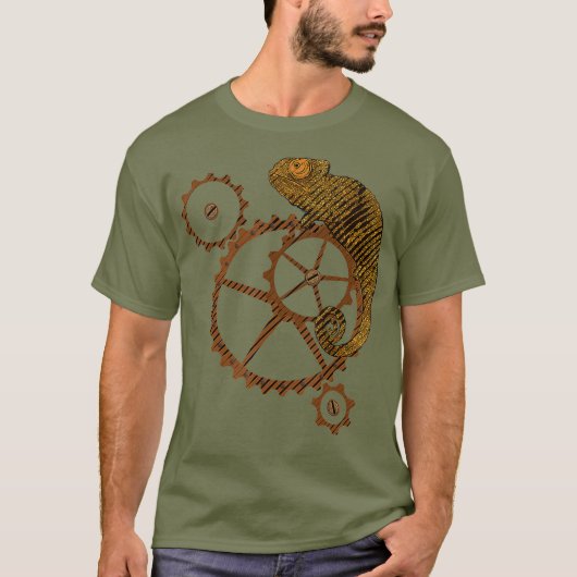 Chamaeleon Steampunk T-shirt (Voorkant)