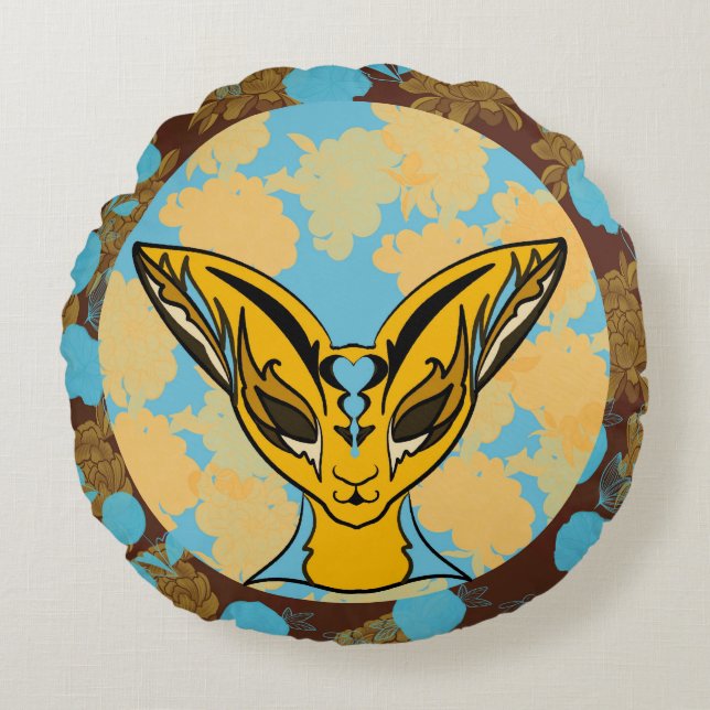 Chamalion Palame Rond Kussen (Voorkant)