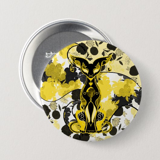 Chamalion Ronde Button 7,6 Cm (Voorkant /achterkant)