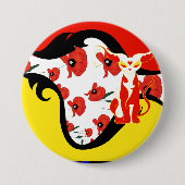 Chamalion Ronde Button 7,6 Cm (Voorkant)