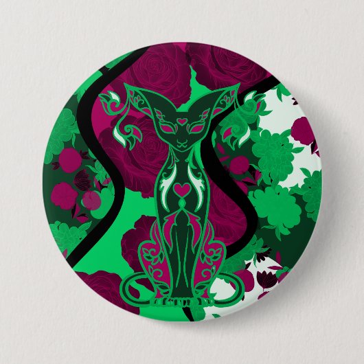 Chamalion Ronde Button 7,6 Cm (Voorkant)